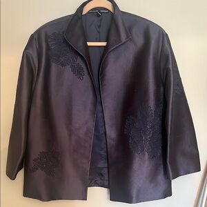 Linda Allard Ellen Tracy midnight blue Women's Jacket/ Blazer 16